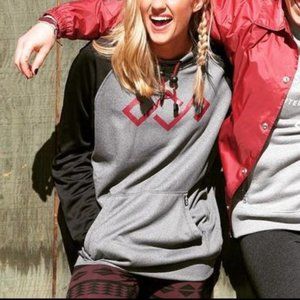 She Shreds Co Black & Gray Crown Logo Tech Hoodie